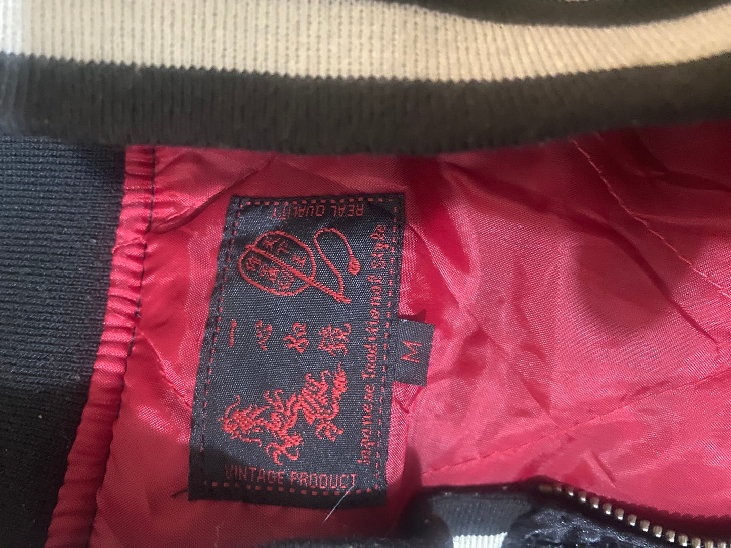 Japanese Traditional Style Sukajan Jacket – Dragon & Koi Embroidery