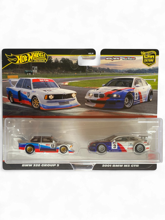 Hot Wheels Premium 2 Pack BMW 320 Group 5 / 2001 BMW M3 GTR
