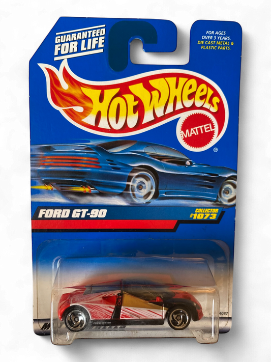 Hot Wheels Ford GT-90  (metal/metal)  vintage (red/black/gold)