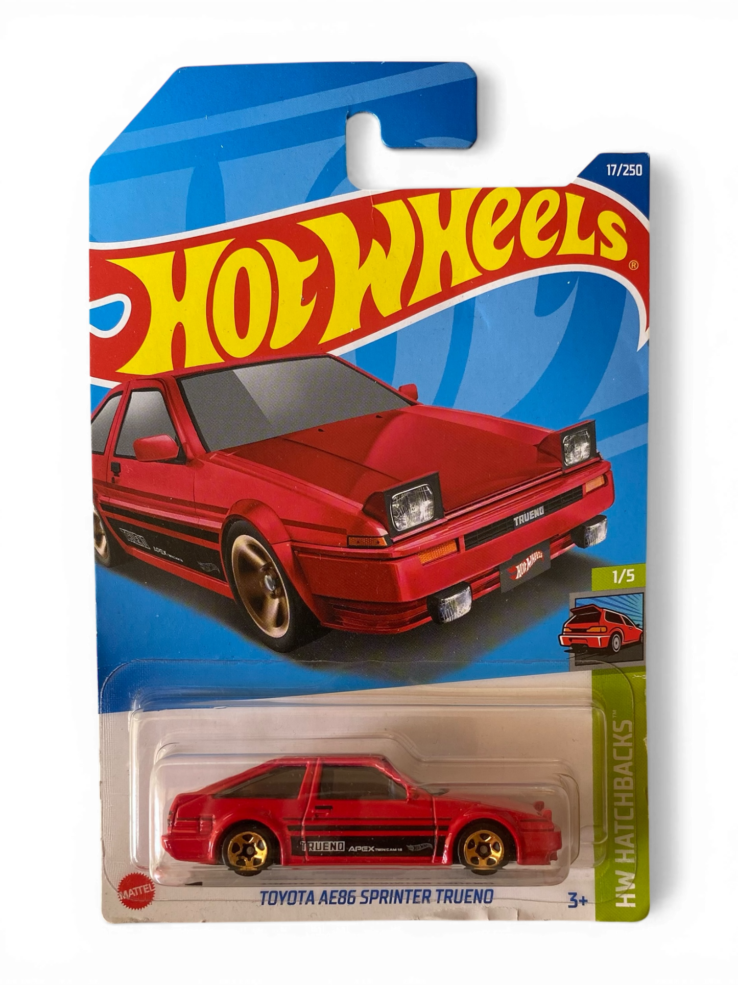 Hot Wheels Toyota AE86 Sprinter Trueno (HW Hatchbacks) Red