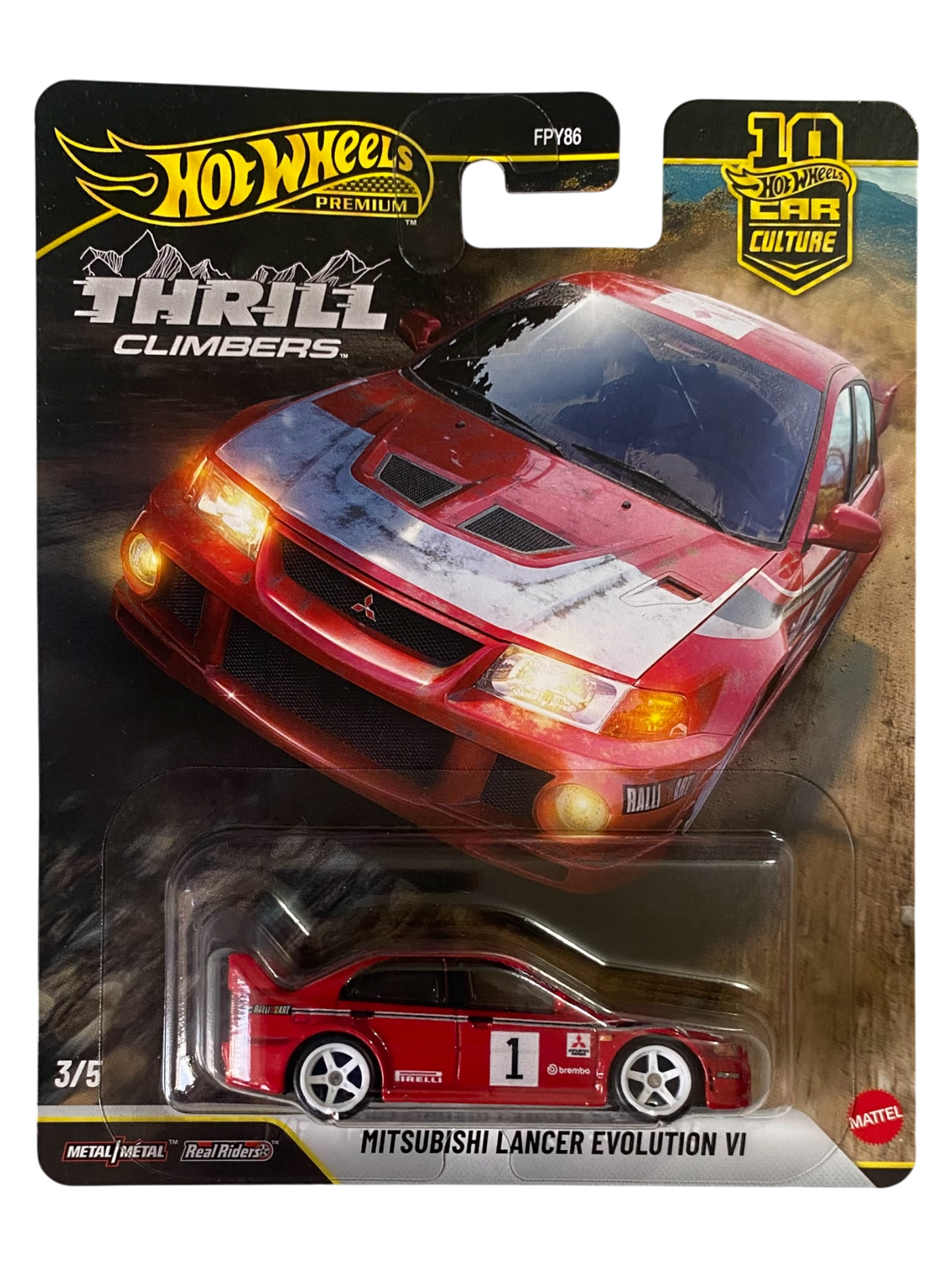 Hot Wheels Premium Mitsubishi Lancer Evolution VI (Thrill Climbers)