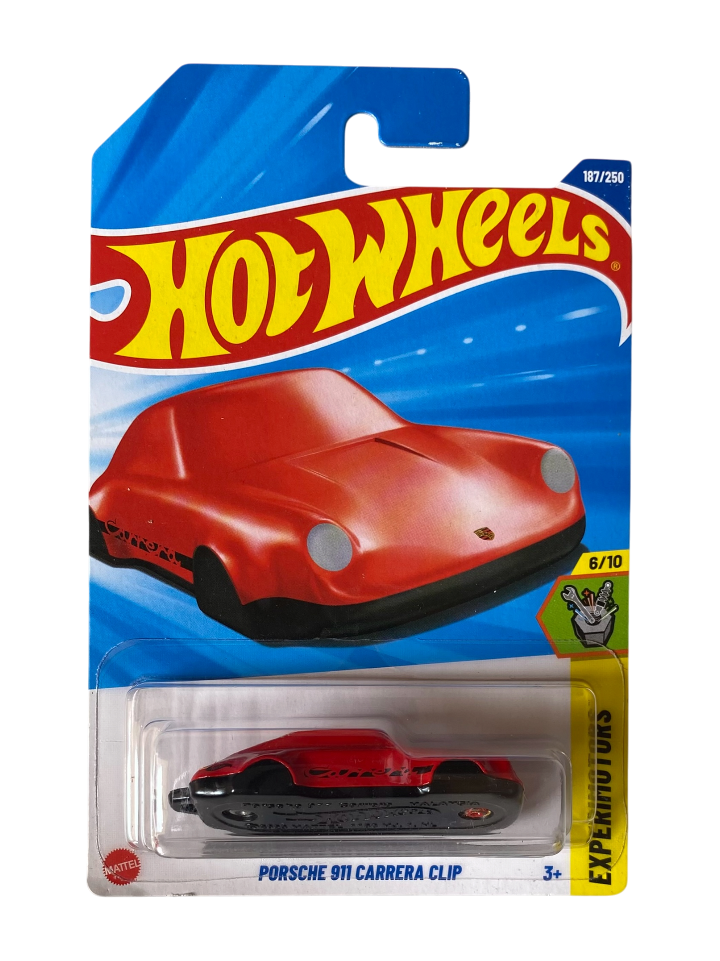 Hot Wheels Porsche 911 Carrera Clip (Experimotors) Red/Black