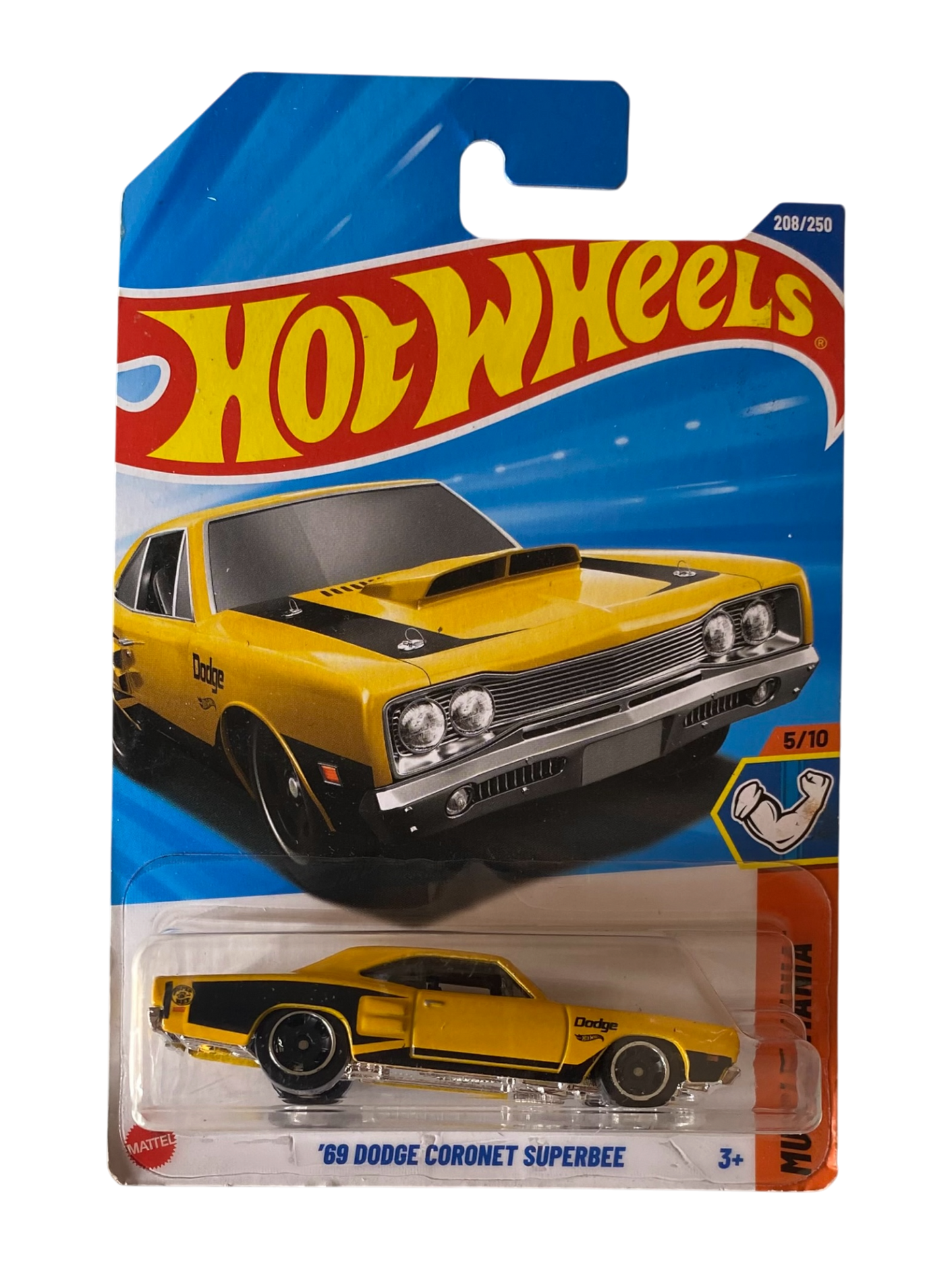Hot Wheels ‘69 Dodge Coronet Superbee (Muscle Mania) Yellow