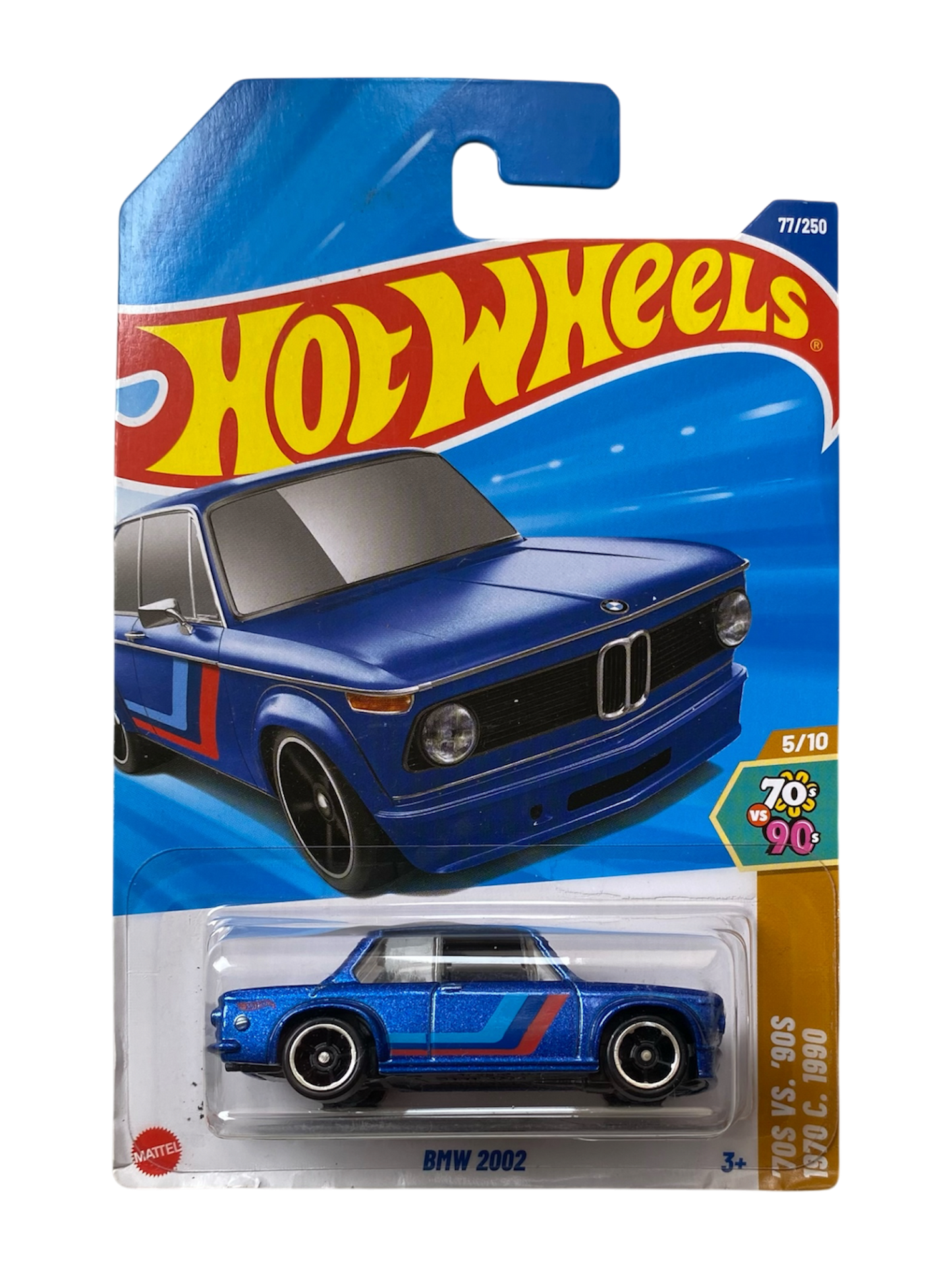 Hot Wheels BMW 2002 (β70s VS β90s 1970 C. 1990) MetalFlake Blue