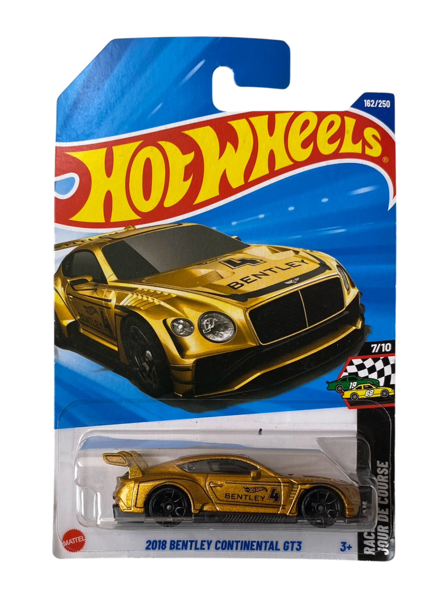 Hot Wheels 2018 Bentley Continental GT3 (Race Day Jour De Course) Metalflake gold