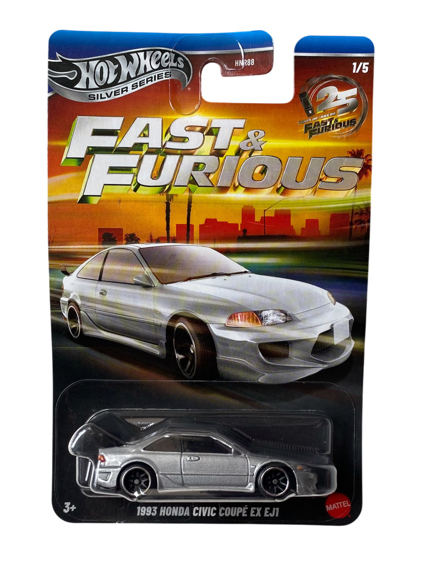 Hot Wheels 1993 Honda Civic Coupé EX EJ1 (25th Anniversary Fast & Furious)