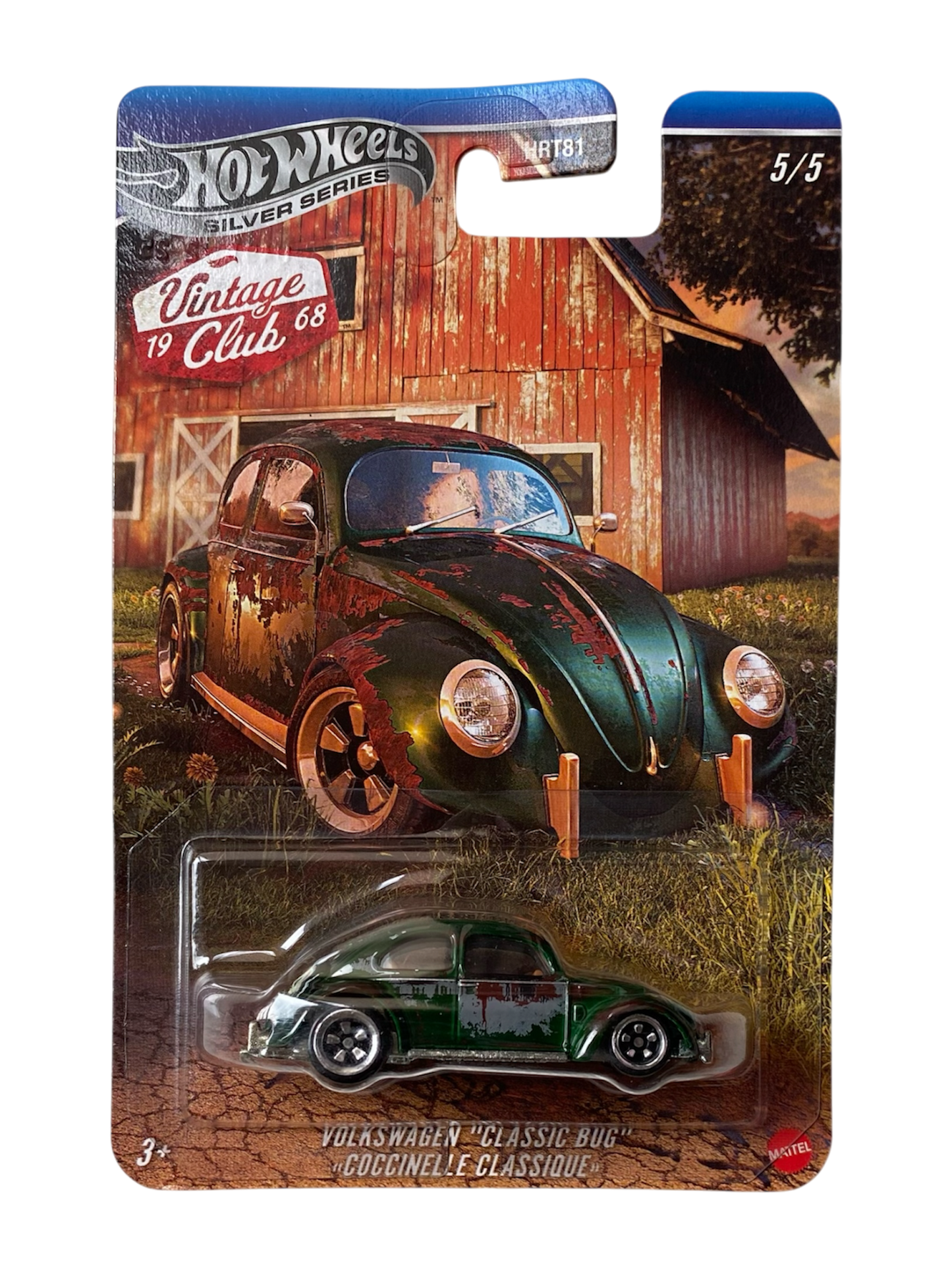 Hot Wheels Silver Series Volkswagen “Classic Bug” (Vintage Club 1968) metal/metal