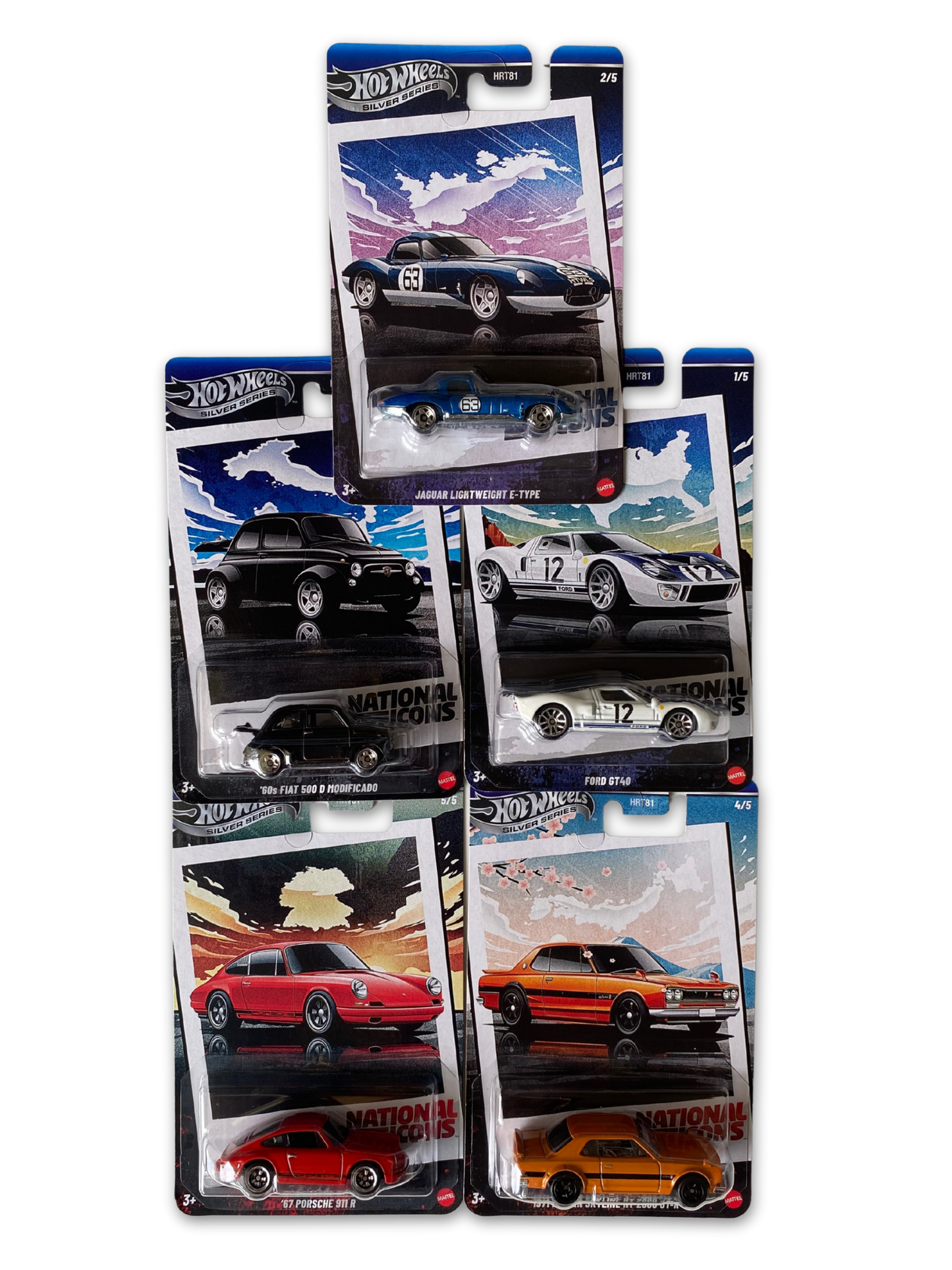 Hot Wheels Silver Series - National Icons Set of 5
