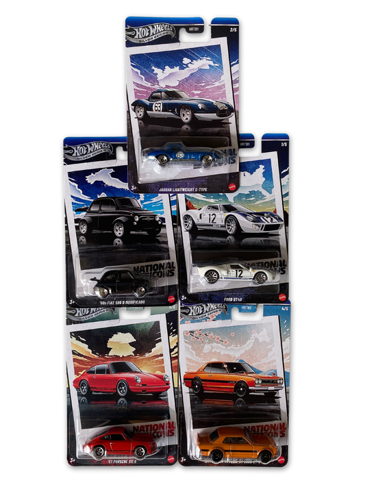 Hot Wheels Silver Series - National Icons Set of 5