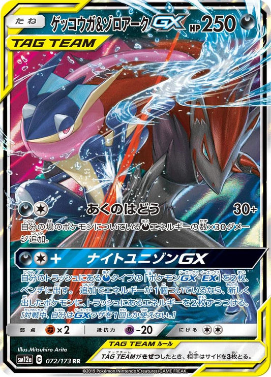 Greninja & Zoroark GX 072/173 RR Foil  [SM12a] Tag All Stars