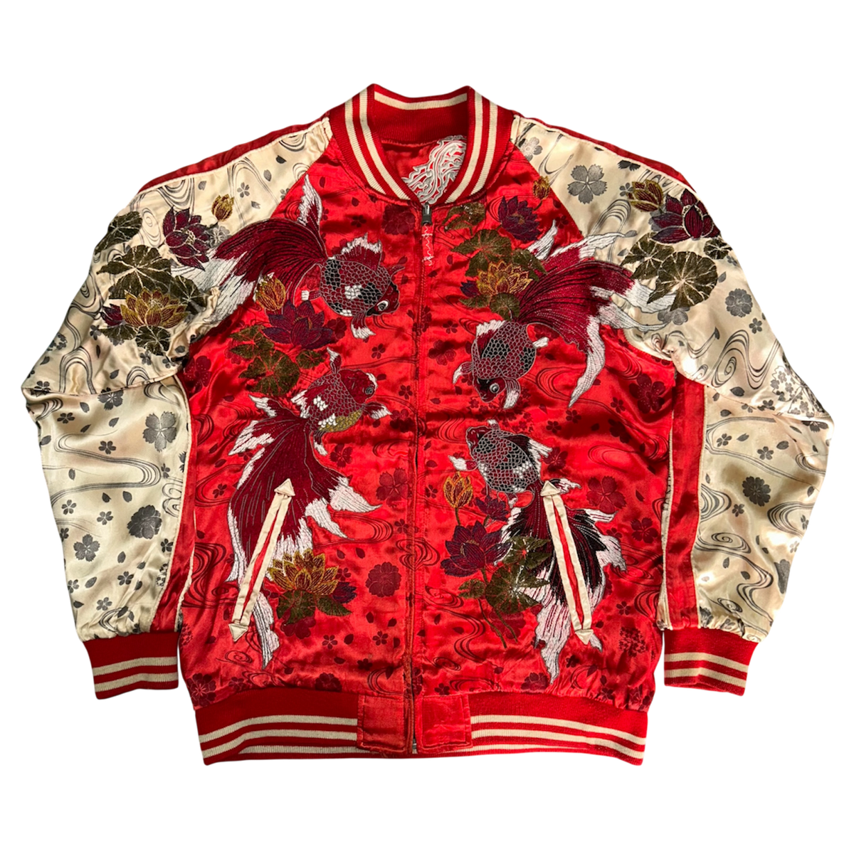 Miyabi Musubi "Shishin x Kingyo Ryūsui Reversible Sukajan Jacket