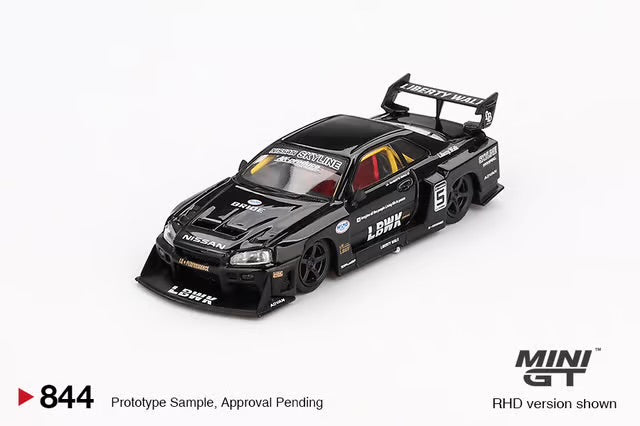 MiniGT Nissan LB-ER34 Super Silhouette Skyline Black