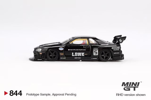 MiniGT Nissan LB-ER34 Super Silhouette Skyline Black