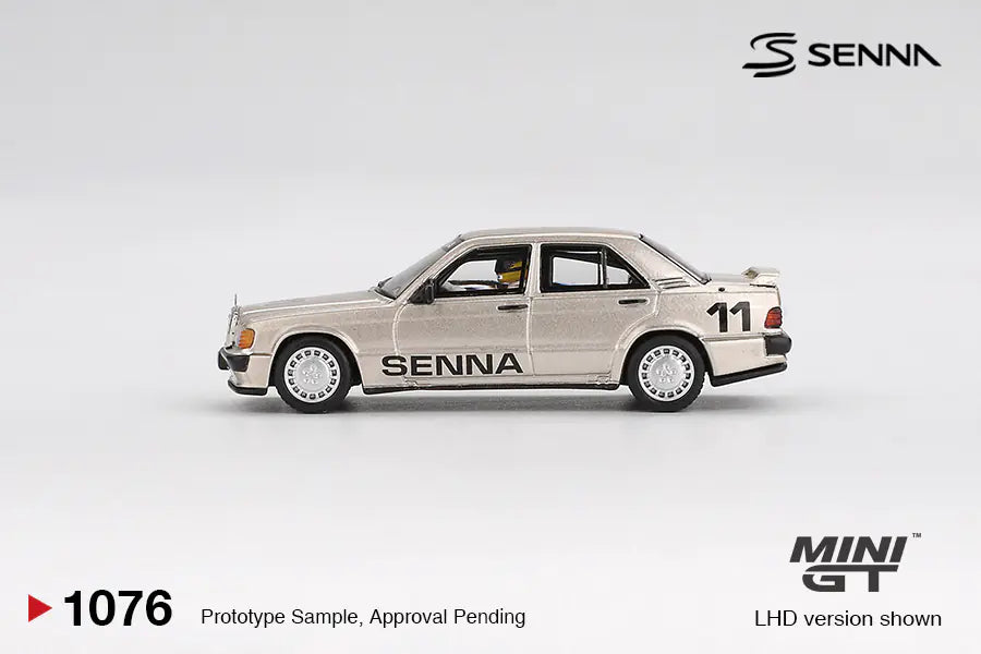 MiniGT Mercedes-Benz 190 E 2.3- 16 #11 1984 Nürburgring Race of Champions w/ Figure Aryton Senna
