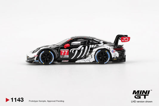 Mini GT  Porsche 911 GT3 R #77 2025 IMSA Petit Le Mans AO Racing (Skeleton Rexy)