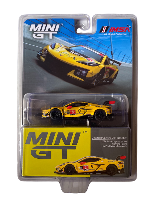 MINI GT Chevrolet Corvette Z06 GT3.R #3 Corvette Racing by Pratt Miller Motorsports 2024 IMSA Daytona 24 Hrs