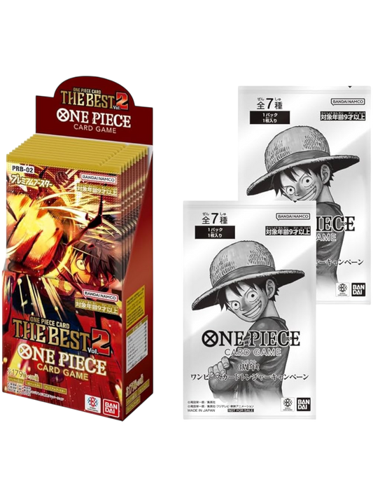 One Piece Card Game Booster Box The Best Vol. 2 (PRB-02) Promo Pack with 2 Packs