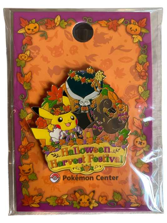 Pokemon Halloween Harvest Festival Logo Pin, Pokemon Center Japan Exclusive 2022