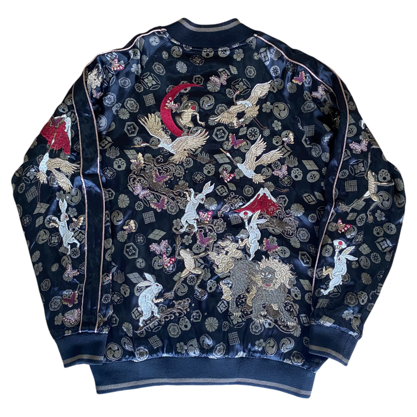 Miyabi Musubi (雅結) Dragon & Phoenix / Rabbits & Cranes Reversible Sukajan Jacket