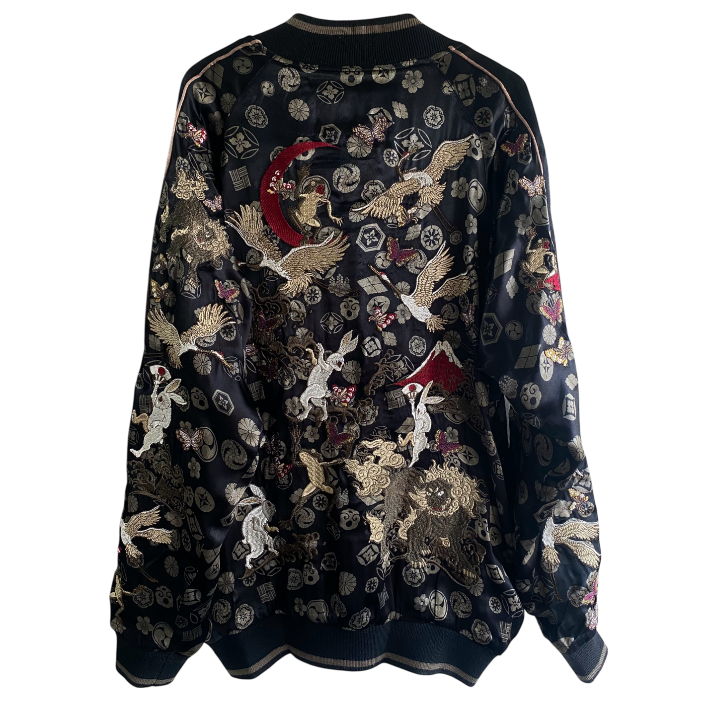 Miyabi Musubi (雅結) Dragon & Phoenix / Rabbits & Cranes Reversible Sukajan Jacket