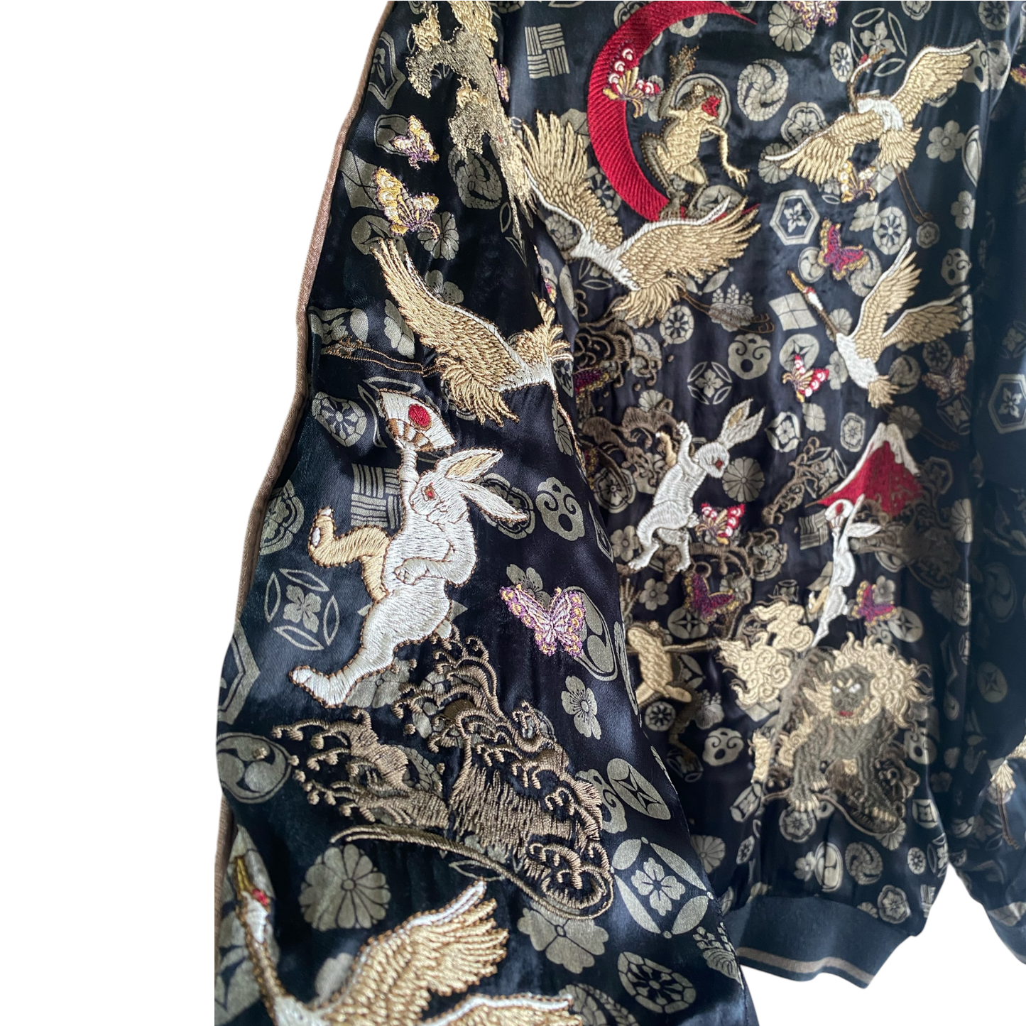 Miyabi Musubi (雅結) Dragon & Phoenix / Rabbits & Cranes Reversible Sukajan Jacket