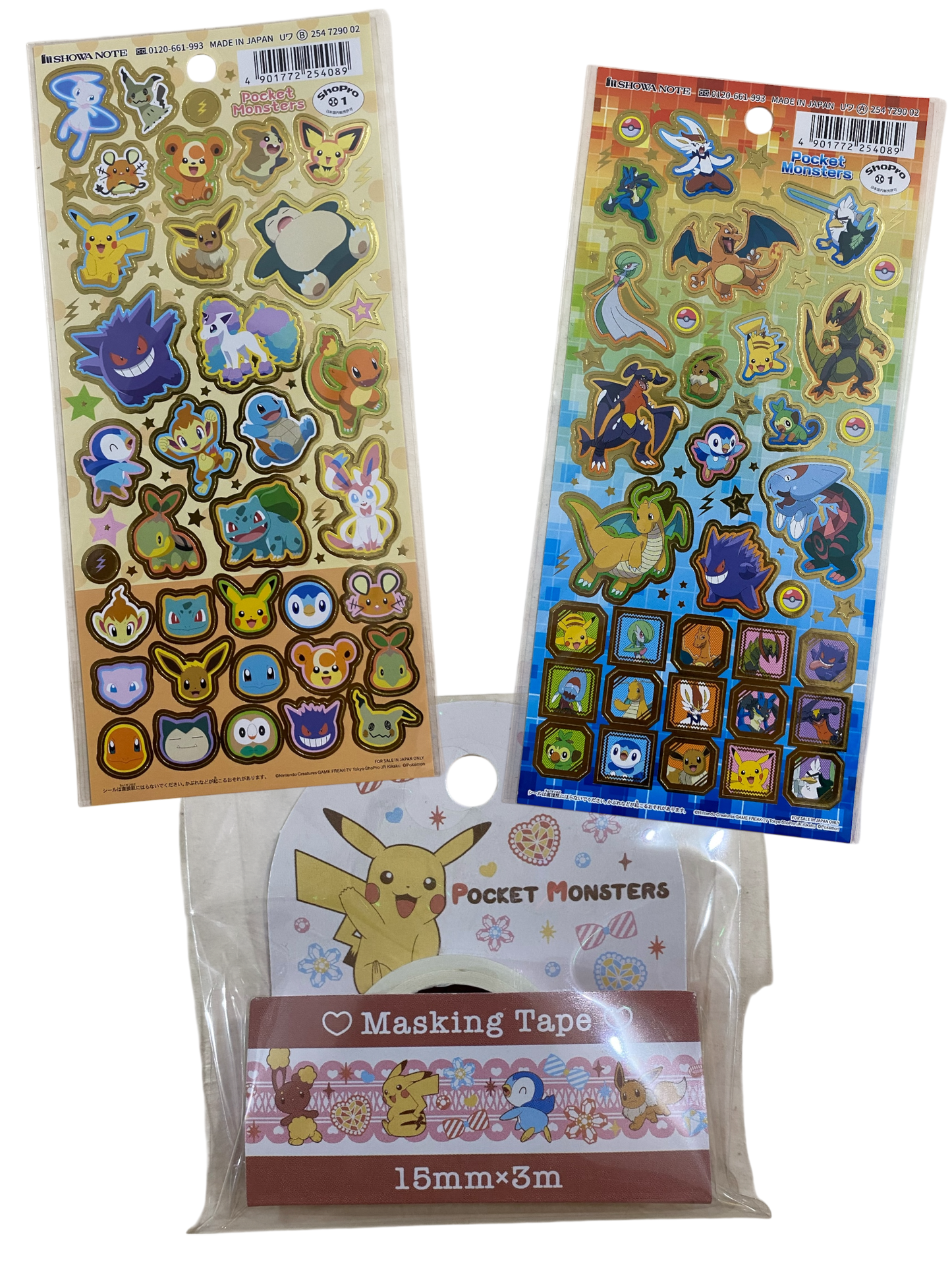 Pokemon Center Premium Stickers and Masking Tape [Combo]