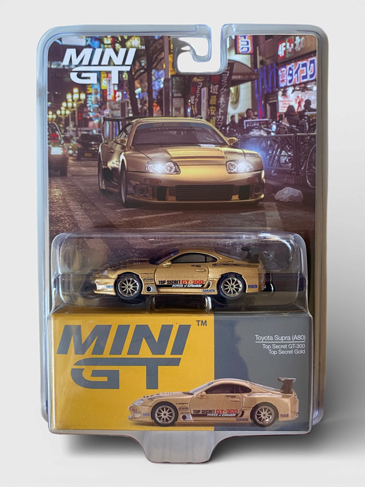 Mini GT Toyota Supra (A80) Top Secret GT-300 Gold