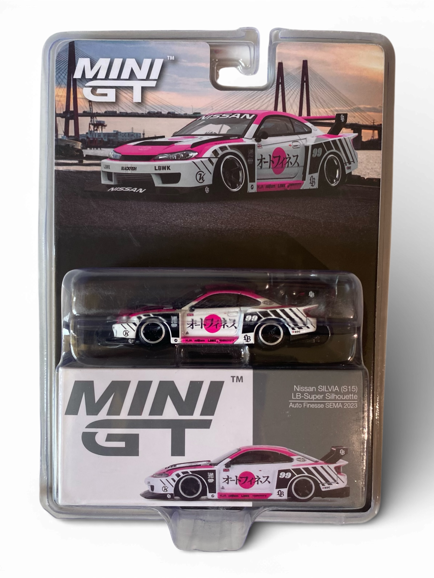 Mini GT Nissan SILVIA (S15) LB-Super Silhouette Auto Finesse SEMA 2023