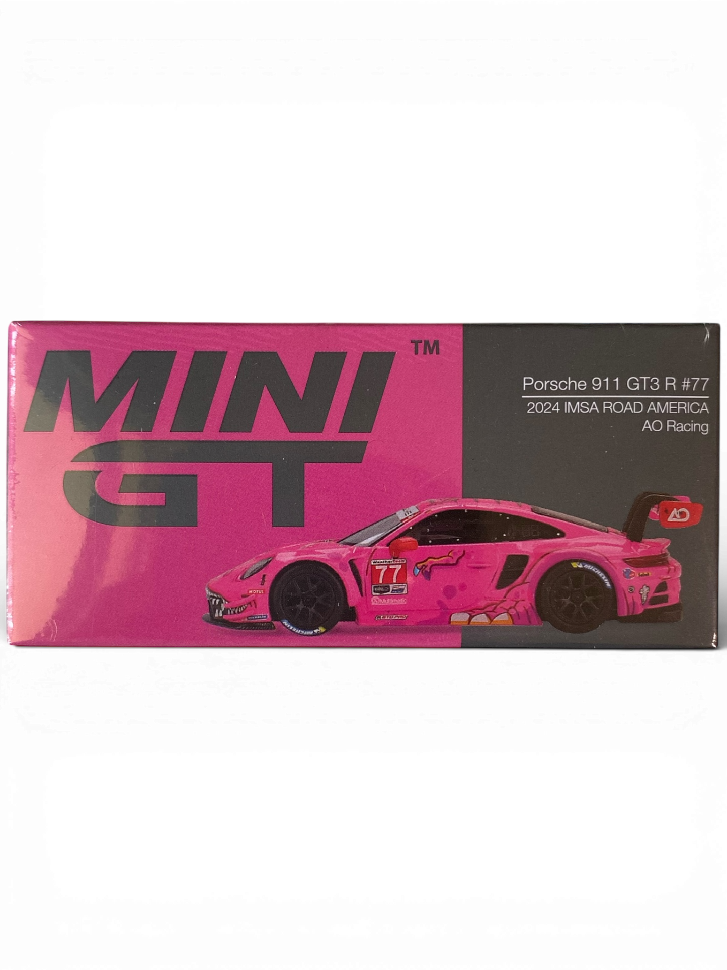 Mini GT Porsche 911 GT3 R #77 AO Racing 2024 IMSA Road America