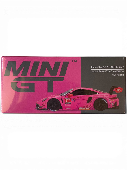 Mini GT Porsche 911 GT3 R #77 AO Racing 2024 IMSA Road America