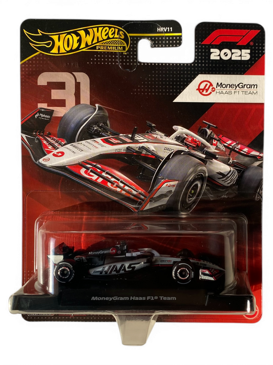 Hot Wheels Premium Formula 1 2025 MoneyGram Haas F1 Team/Équipe (#31)