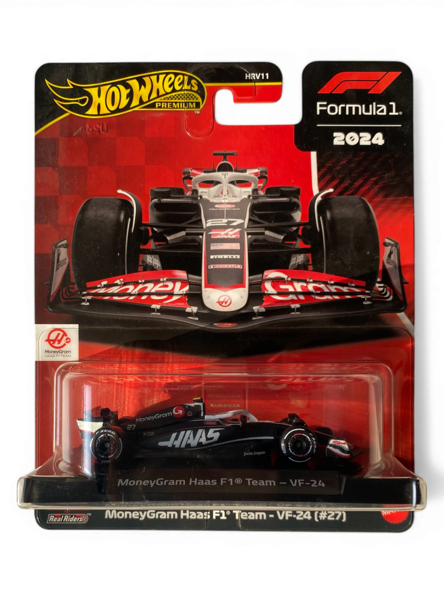 Hot Wheels Premium Formula 1 2024 MoneyGram Haas F1 Team - VF-24 (#27)