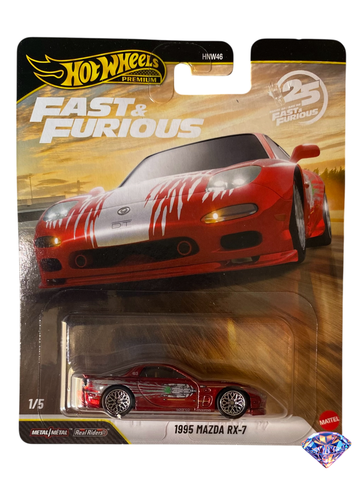 Hot Wheels Premium  1995 Mazda RX-7 Fast & Furious (Chase)