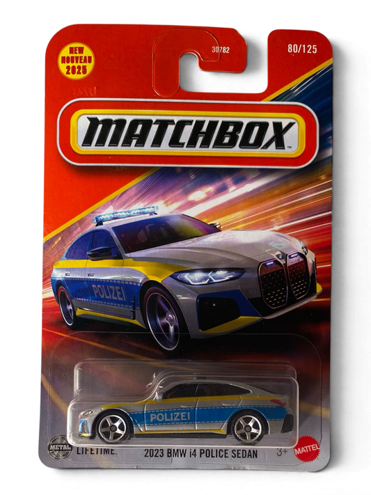 MatchBox  2023 BMW i4 Police Sedan