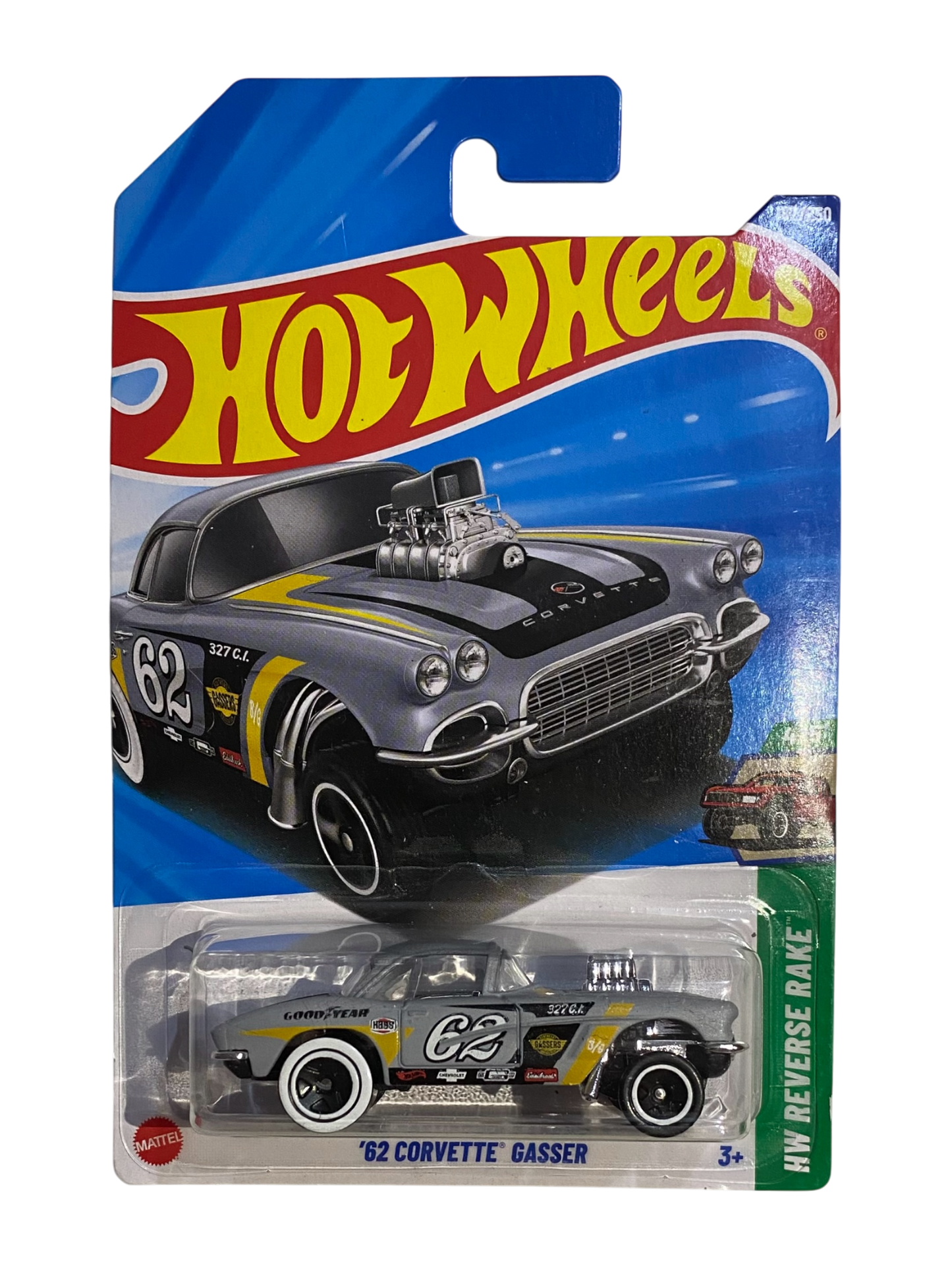 Hot Wheels  ‘62 Corvette Gasser (HW Reverse Rake) Grey