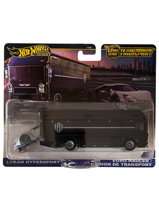 Hot Wheels Premium Team Transport - Lykan Hypersport / Euro Hauler/Camion De Transport