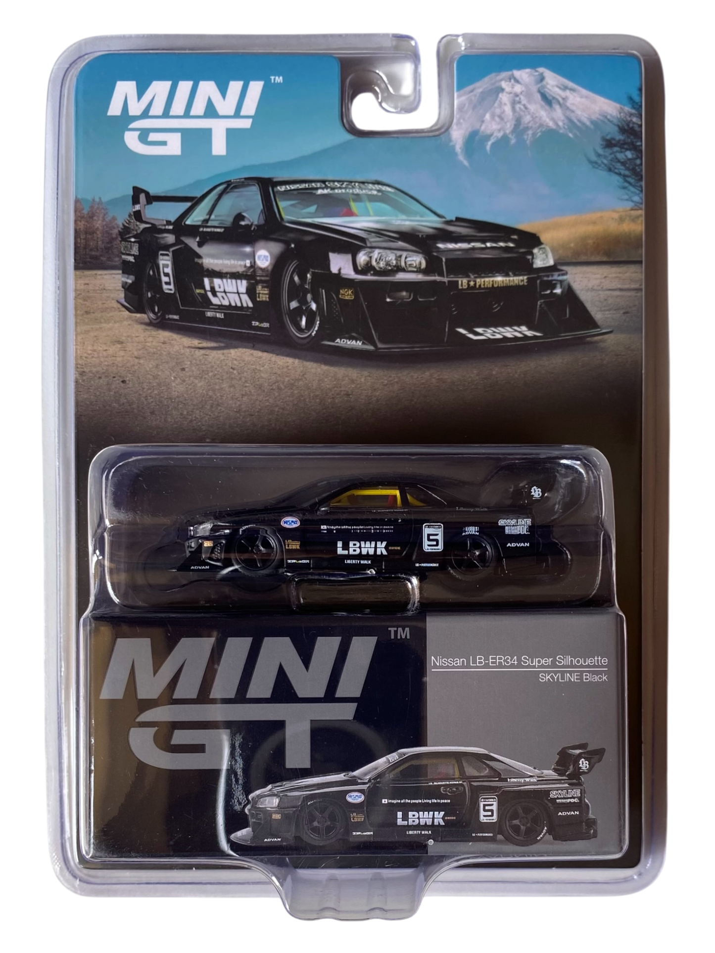 MiniGT Nissan LB-ER34 Super Silhouette Skyline Black