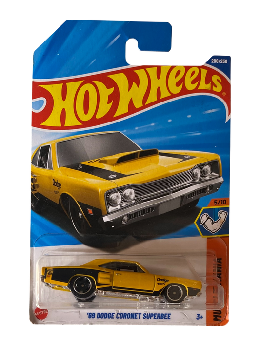 Hot Wheels  ‘69 Dodge Coronet Superbee (Muscle Mania) Yellow