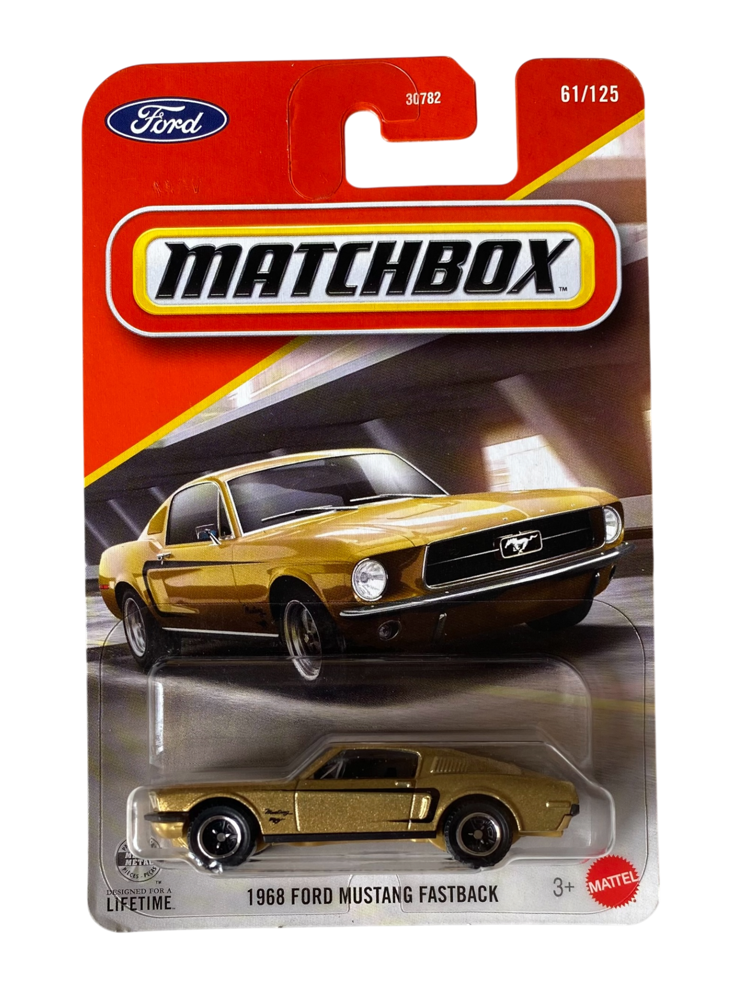 MatchBox  1968 Ford Mustang FastBack (Metalflake Gold)