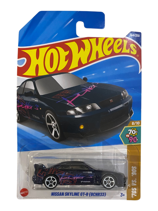 Hot Wheels  Nissan Skyline GT-R (BCNR33) HKS Metalflake Dark Blue