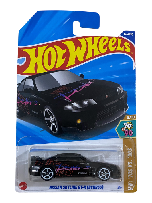 Hot Wheels Nissan Skyline GT-R (BCNR33) (HW: ‘70s VS. ‘90s) HKS Black