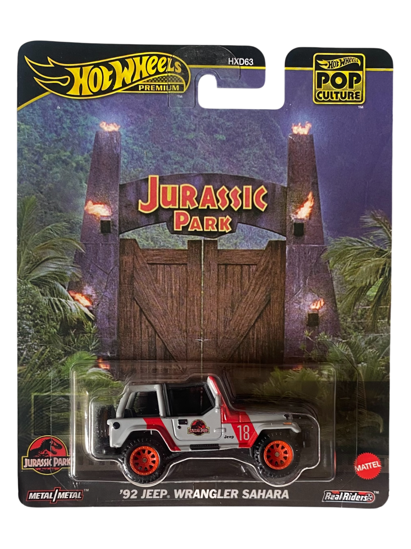 Hot Wheels Premium  ‘92 Jeep Wrangler Sahara (Jurassic Park)