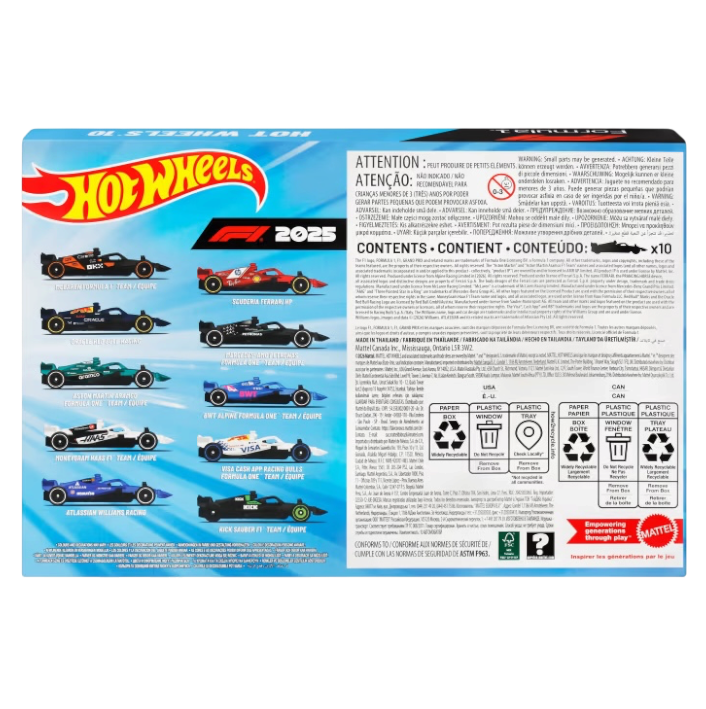 Hot Wheels F1 - 10 Pack (Imported)