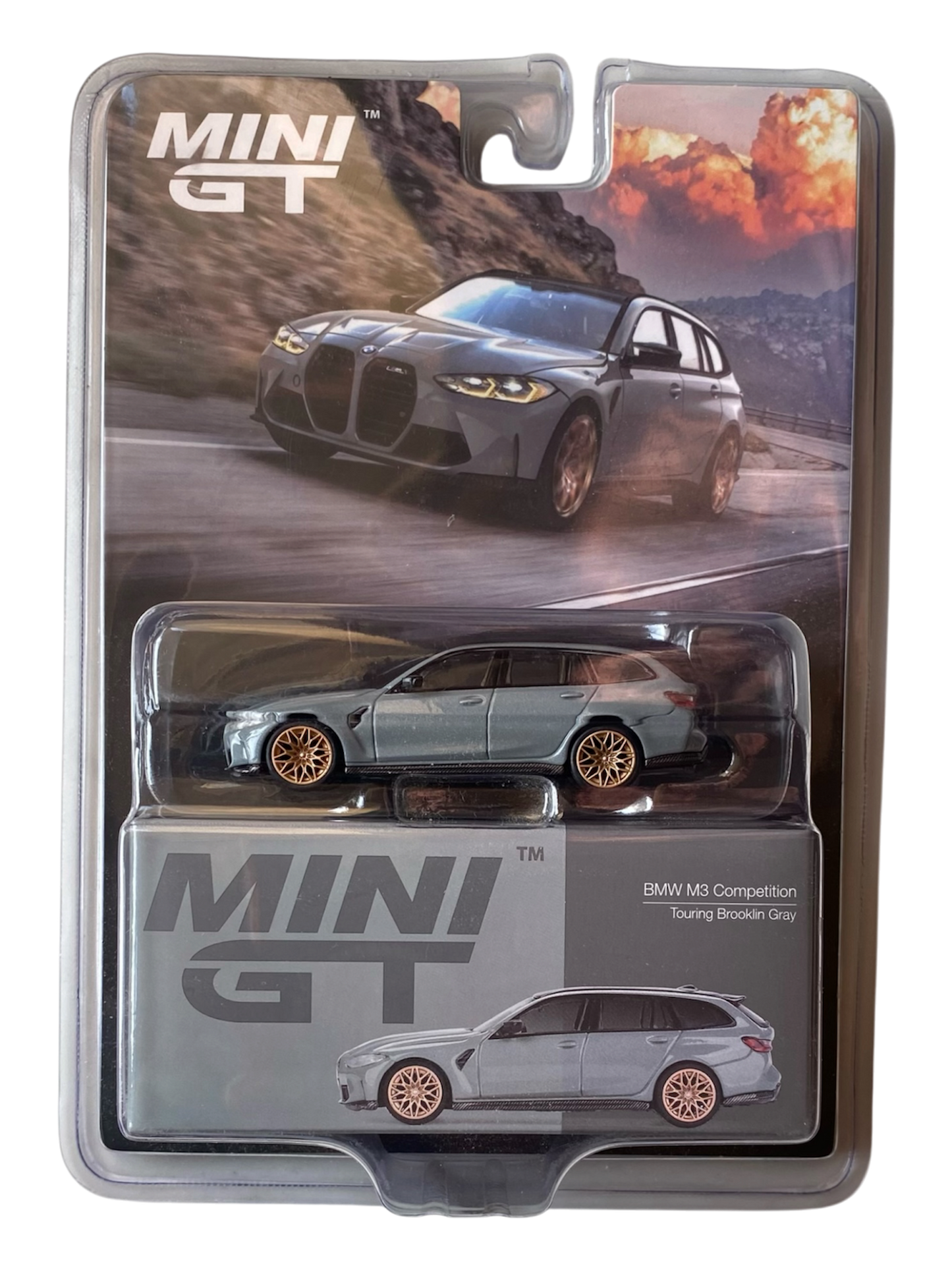 Mini GT  BMW M3 Competition Touring Brooklin Gray
