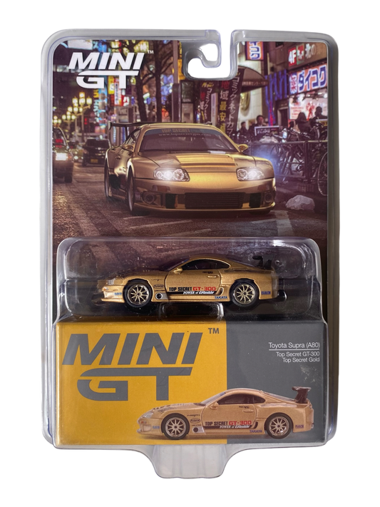 Mini GT  Toyota Supra (A80) – Top Secret GT-300 – Top Secret Gold